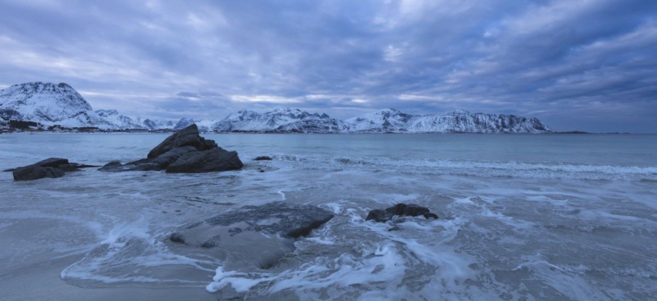 Bucht bei Flakstad, Lofoten, NO
